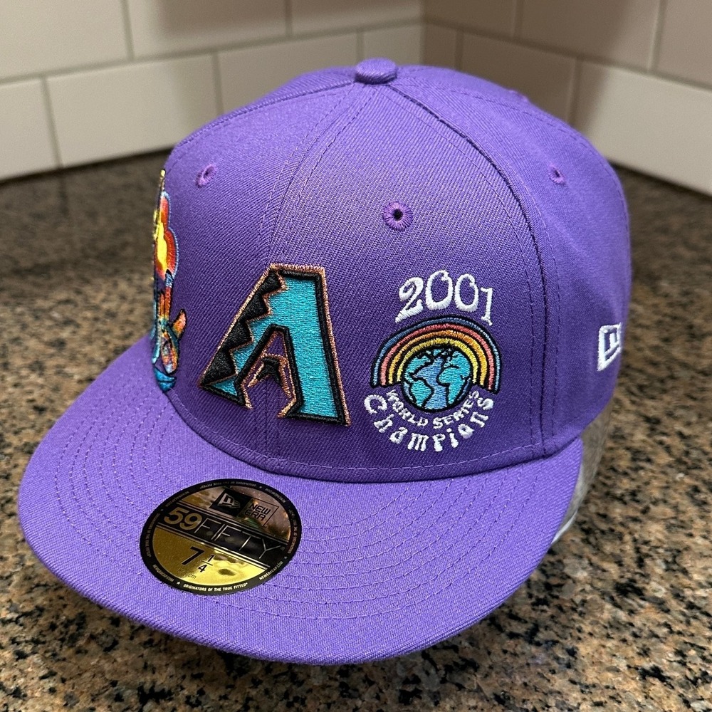Arizona Diamondbacks New Era 59FIFTY Hat 7 1/4 Purple 2001 World Series New